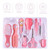 10pcs Baby Healthcare And Grooming Kit Infant Safety Care Set Include Hair Brush Comb Nail Clipper Nasal Aspirator Scissors