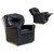 Contemporary Child Rocker Black Leather Like