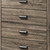 Chest With Wood Grain Details And 5 Drawers, Brown