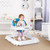 Baby Walker Adjustable Height Removable Toy Wheels Folding Portable Blue