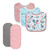 Modern Baby Bibs & Burp Cloths Set For Baby Girl, 5 Piece, Infants 0-12m, Modern Floral