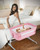 Lazy Buddy Baby Bassinet Bedside Sleeper, Pink Bassinet Crib For Baby, Infant, Newborn, Girls, Adjustable Height