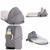 Balems Gray Portable Baby Bed Outing Sun Protection Infant Bassinet Foldable Breathable Sleeping Basket