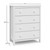 Storkcraft Alpine 4 Drawer Modern Vertical Dresser White Finish