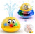 Lnkoo Baby Bath Toys, 2 In 1 Spray Water Toy With Led Light Automatic Induction Sprinkler Bath Toy Bathtub Toys Space Ufo Car Toys For Toddlers, Bathtime Gift For Kids & Infants