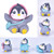 Dream Lifestyle 6 Pcs Cute Penguin Figurines, Mini Penguin Ornament Micro Landscape Collection Playset, Penguin Cake Topper Fairy Garden Home Party Decor Supplies Favors