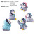 Dream Lifestyle 6 Pcs Cute Penguin Figurines, Mini Penguin Ornament Micro Landscape Collection Playset, Penguin Cake Topper Fairy Garden Home Party Decor Supplies Favors