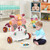 Costway 3-in-1 Baby Sit-to-stand Walker W/ Lights & Music Function