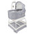 Trubliss Sweetli Nurture Bassinet Crib Sleeper With Temperature Monitor And Feeding Reminder, Grey Malange