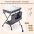 Topbuy Portable Baby Changing Table Folding Newborn Nursery Organizer With Wheels Grey