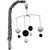 Bacati - Dots/pin Stripes Musical Mobile With Hanging Toys, Black/white