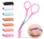 Stainless Steel Eyebrow Shaping Cut Scissors Comb Hair Remover Beauty Tool, Pink