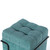 Fabulaxe Qi003941.bl 19 X 17.5 X 17.5 In. Square Fabric Storage Ottoman With Black Metal Frame, Blue