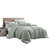 Helsinki 4 Piece Textured Microfiber King Comforter Set The Urban Port, Sage Green