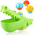 Allaugh Baby Bath Toys For Toddlers, Crocodile Bathtub Toys With 3 Floating Little Turtle Fish Octopus Pool Water Toys
