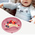Baby Suction Plates, Portable Basketball Shape Baby Silicone Suction Plates Divided Design  For Babies Pink