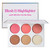Blush Palette Makeup, Afflano Natural Illuminating Blush Highlighter Palette, Matte Shimmer Face Cheek Rose Pink Blush Makeup, Vegan & Cruelty Free