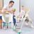 Babyioy Baby Foldable Convertible High Chair W/wheels Adjustable Height Recline Beige