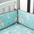 Tie-up Crib Rail Cover Set For Teething, Cartoon Printing Crib Rail Guard For Long Rail And Short Rails, 4 Pieces