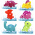 Morima 6pcs Bath Toys,light Up Floating Dinosaur Toys Set,flashing Color Changing Light In Water,baby Infants Kids Toddler Child Preschool Bathtub Bathroom Shower Games