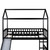 Twin Loft Beds With Slide For Kids, Wood House Shaped Bunk Beds With Ladder, Kids Toddler Twin Size Loft Bed Frame With Roof And Guardrails For Boys Girls (espresso, Twin Loft Beds)
