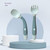 Pretty Comy 2pcs Baby Silicone Spoon Utensils Set Auxiliary Food Toddler Training Bendable Soft Fork Tableware