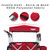 Keenz 7s Push Pull 2-child Baby Toddler Kids Wheeled Stroller Wagon W/ Canopy, Red