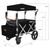 Keenz 7s Push Pull 2-child Baby Toddler Kids Wheeled Stroller Wagon W/ Canopy, Red