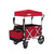 Keenz 7s Push Pull 2-child Baby Toddler Kids Wheeled Stroller Wagon W/ Canopy, Red