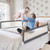 59 Inch Folding Breathable Baby Bed Rail Guard With Safety Strap-gray