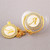Bebiullo Bpa Free Baby Pacifier With Clips And Anti-dust Cover, Gold A-z Initial Letters Infant Symmetrical Nipple Letter A One Size