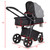 Costway 2 In 1 Folding Aluminum Baby Stroller Buggy Newborn Travel Pushchair Gray