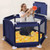 Portable 49"baby Playpen With 10 Ocean Balls Kids Play Yard Interactive Playing House Gates 6-panel Safety Pool Fence For Toddlers Indoors Outdoors