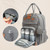 Keababies Diaper Bag With Changing Pad - Waterproof Baby Bag, Travel Diaper Bags, Baby Diaper Bag Backpack (classic Gray)
