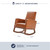 Belleze Accent Rocking Lounge Chair Nursery Glider - Felix (caramel)