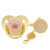 Summer Sale Maplople Newborn Baby Weaning Pacifier Point Drill Crown Pacifier With Chain Clip Big Deal Y
