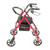 [ship From Us]rolling Walker 8",walker For Seniors With Wide Seat, Rolling Walker With Backrest And Adjustable Handle,8 Inch Wheels,support Up To 286.6lbs,black & Red