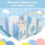 Tobbi 14 Panel Foldable Baby Playpen, Baby Safety Play Yard Kids Activity Centre