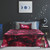 Piccocasa Soft Polyester 2-pieces Galaxy Bed Sheets Bedding Set  Red Twin