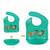 Fashion Lovely Waterproof Babys Bibs Silicone+plastic Bib Apron Baby Feeding Food Catcher
