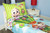 Cocomelon Let's Go Play  4-piece Toddler Bedding Set, Toddler Bed, Blue, Green,