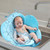 Flower Baby Bathtub Pad, Newborn Baby Boys Girls Foldable Soft Flower Petal Bath Support Lounger Bath Cushion Mat,blue