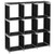 Rollback! Multifunctional Assembled 3 Tiers 9 Compartments Storage Shelf Dark Brown