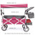 Creative Outdoor Products Push Pull Silver Series Plus Folding Wagon Stroller With Canopy-pink