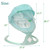 Bioby Baby Swing, Electric Auto Swing Chair With 5 Gears & Time Set & Music, Green