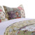 Eiger 3 Piece Fabric Queen Size Quilt Set With Jacobean Prints, Multicolor