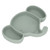 Baby Suction Plate, Safe Odorless Silicone Material Elephant Suction Plate Self Feeding Elephant Shape  For Home Green