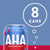 Aha Sparkling Water, Blueberry Pomegranate Flavored Water, Zero Calories, Sodium Free, No Sweeteners, 12 Fl Oz, 8 Pack