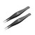 Surgical Tweezers For Ingrown Hair - Precision Sharp Needle Nose Pointed Tweezers For Splinters, Ticks & Glass Removal - Best For Eyebrow Hair, Facial Hair Removal (2 Pack Pointed, Black)