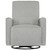 Evolur Holland Upholstered Swive Glider With Free Lumbar Pillow, Durable Soft Fabric